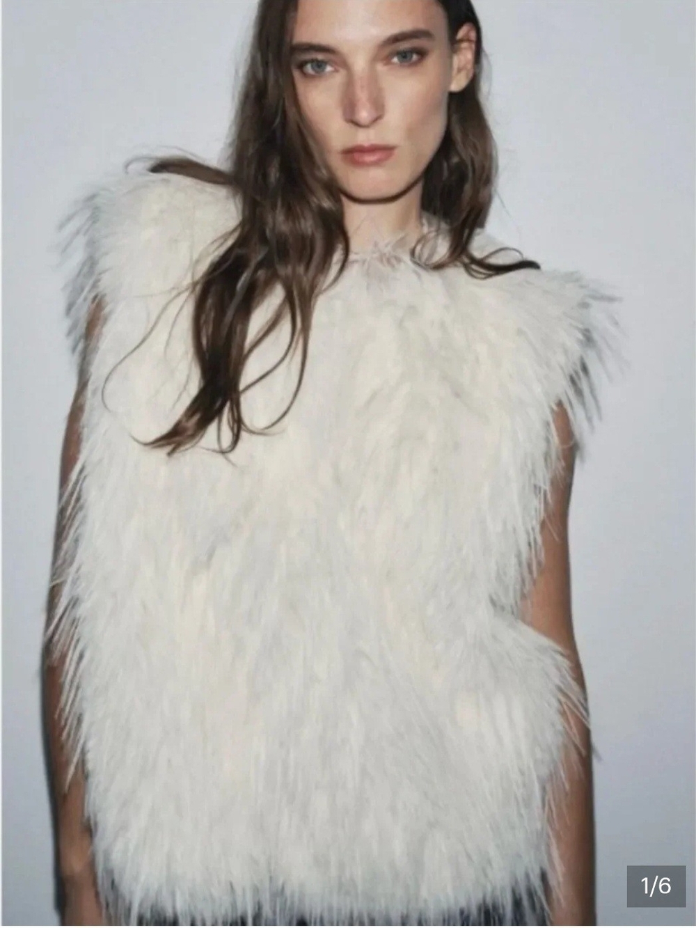 ZARA Faux Fur Vest size S